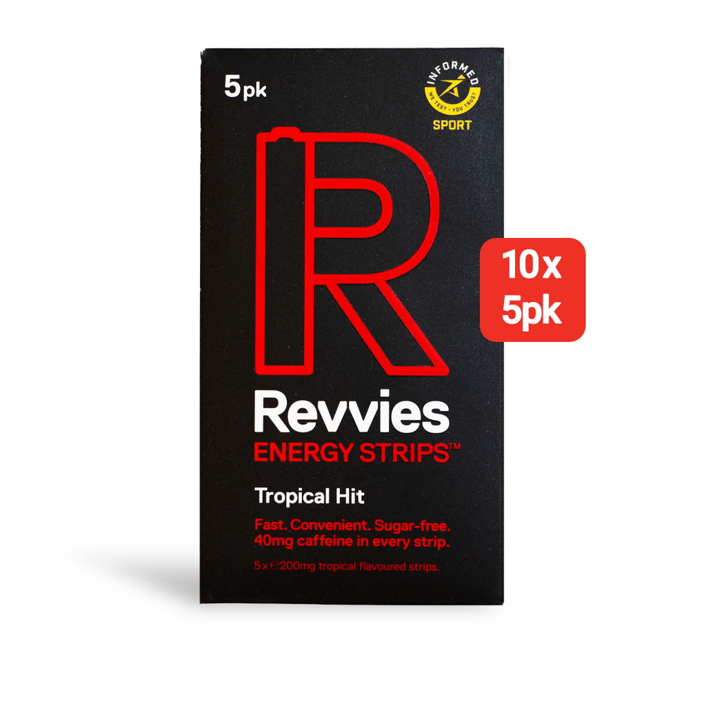 Revvies Energy Strips Tropical Hit (10 x 5 Pack)