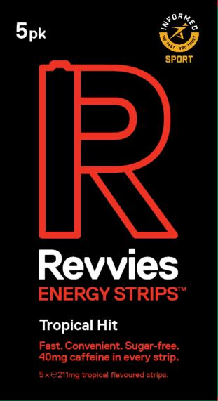 Revvies Energy Strips Tropical Hit (10 x 5 Pack)